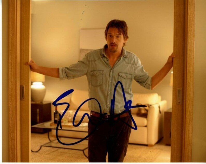 Ethan hawke signed autographed before midnight jesse Photo Poster painting