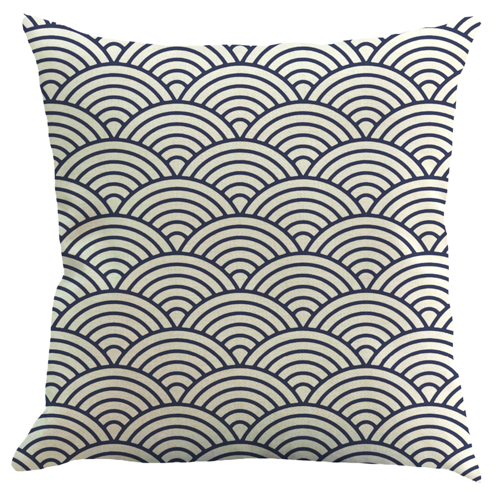 

Geometric Print Pillow Cushion Cover Linen Sofa Home Decor Pillowcase (I, 501 Original