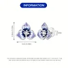 925 Silver Three Petal Zircon Stud Earrings 