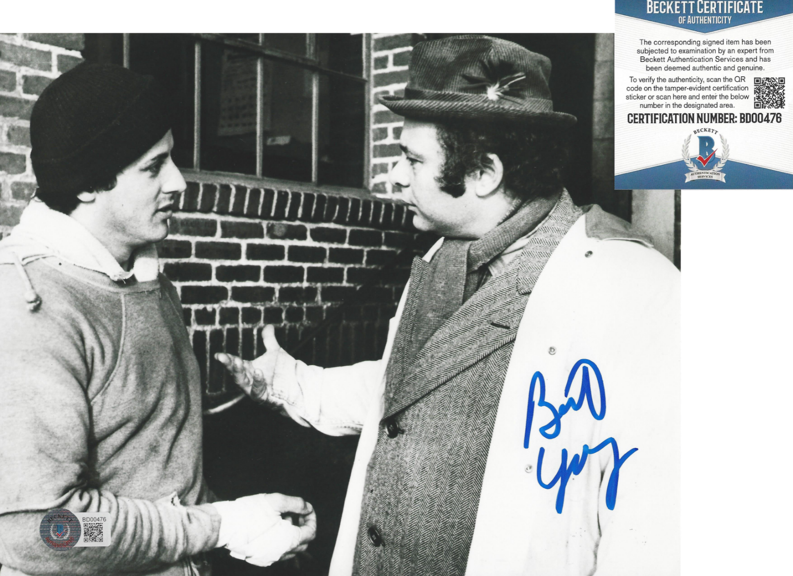 BURT YOUNG HAND SIGNED ROCKY