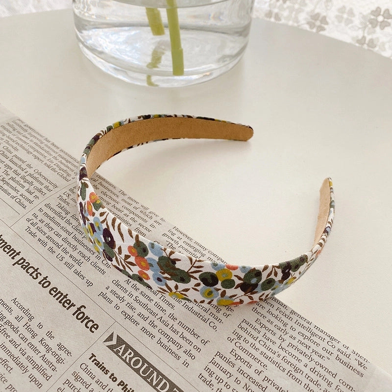 Retro Minimalist Women’s Solid Color Flower Cloth Hair Band