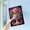 50 Pages DIY Cup Flowers Special Shaped Diamond Painting Notebook