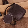 BAIGIO Leather Bag for Men Cross Body Bag Vintage Small Ipad Messenger Bag Side Satchel for Men Business Bag Casual Hangbag Sling Bag for Work Travel Daily, Brown