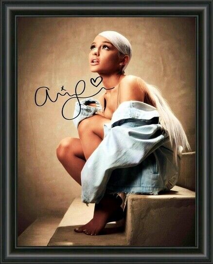 ARIANA GRANDE SIGNED PRINT - A4 AUTOGRAPHED HIGH GLOSS Photo Poster painting POSTER -  POST