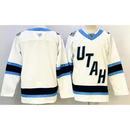 Men's Utah Mammoth Blank White Stitched Premium Jersey KZQU