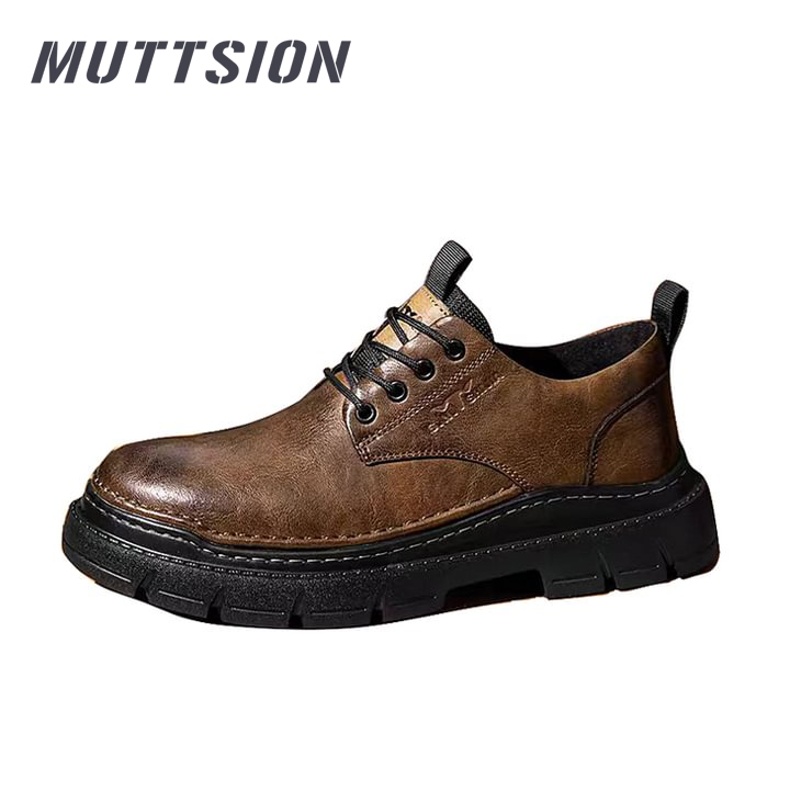 MUTTSION Business British Fallow Big Head Low Side Martin Boots MUTTSION.COM MUTTSION