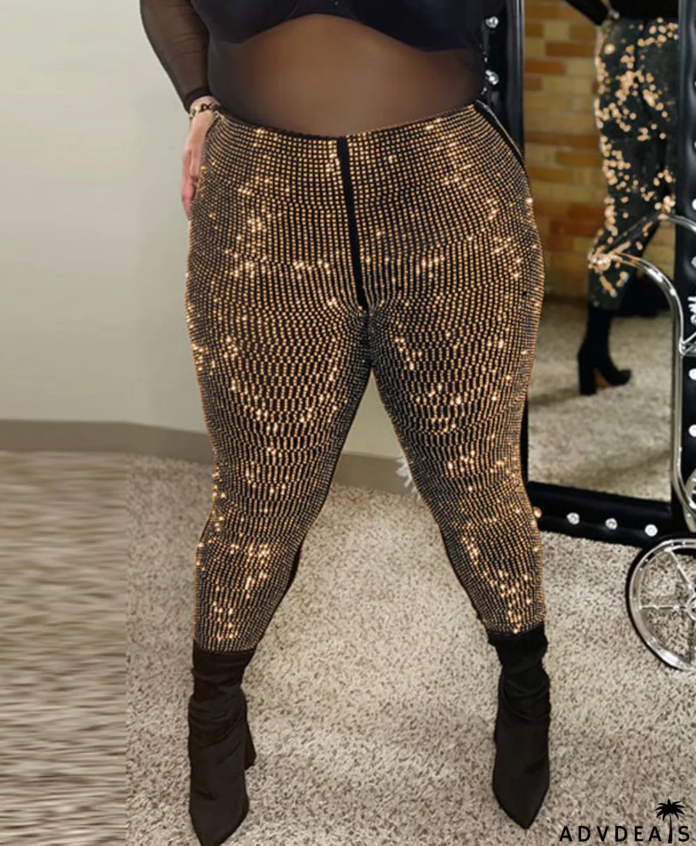 Women's Beaded Pants Clubwear