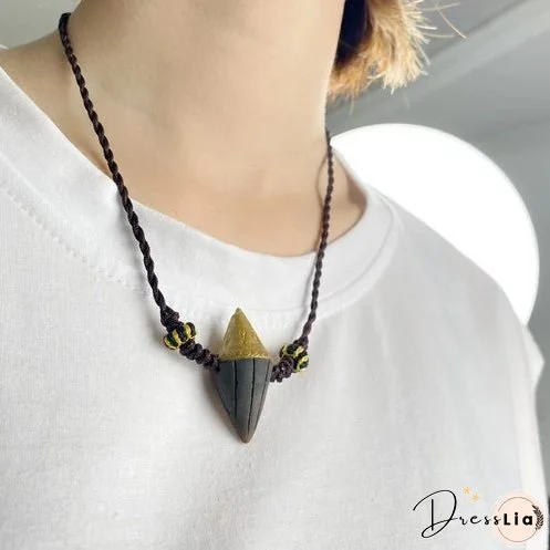 The Tibetan handmade mud rubbing and Tibetan ornaments pendant necklace