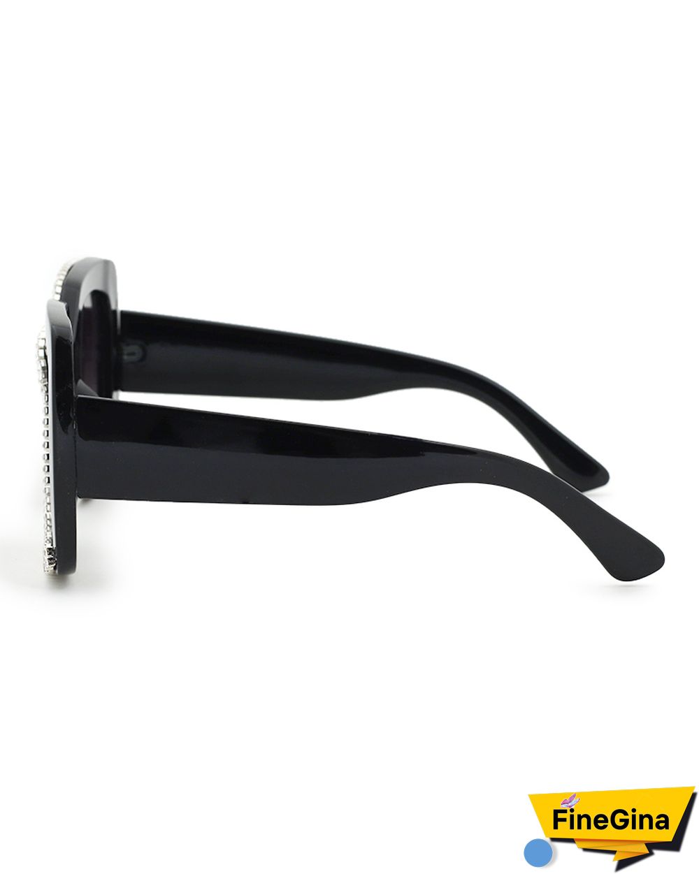 1Pair Diamond Oversized Square Sunglasses