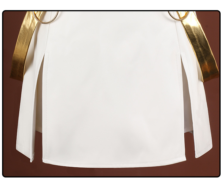 Tegooe Huntrix Zoey Cosplay Costume Wig for Women - Demon Hunter Uniform - BlackWhite Golden - S-3XL