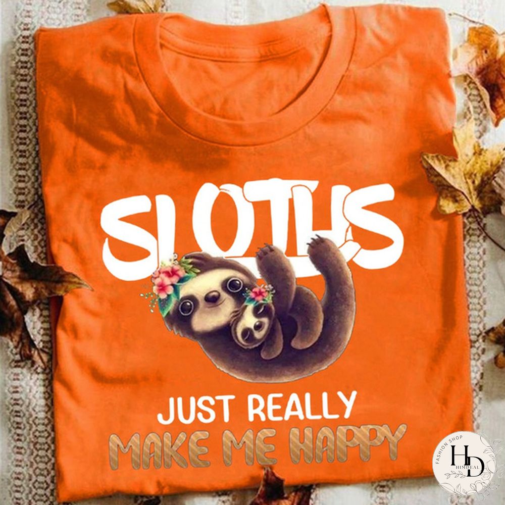 Summer Letter Print Funny T-Shirt Women Fashion Cute Sloth Printed Short Sleeved T-shirt Summer Lady Casual Graphic T Shirts Round Neck Pure Color Tee