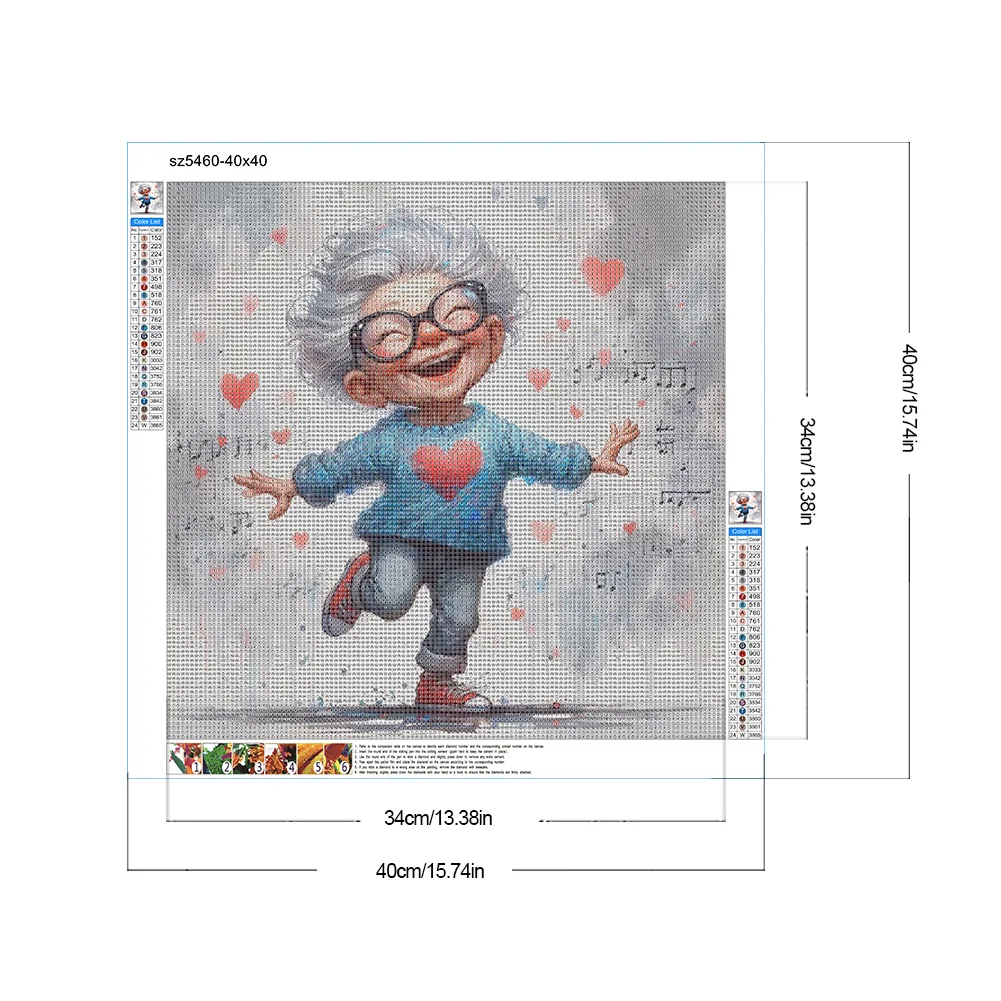 Diamond Painting - Full Round Drill - Old Woman(Canvas|40*40cm)