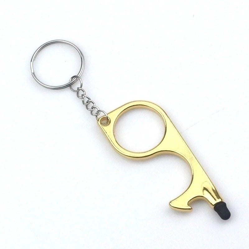 Minimalist Solid Color Alloy Plating Keychain