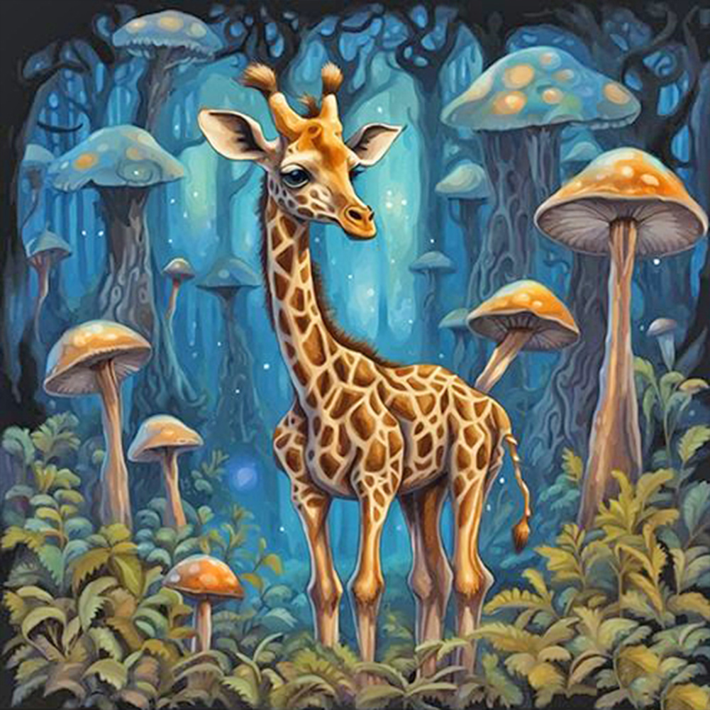 Giraffe 40*40CM (Canvas) Full Round Drill Diamond Painting gbfke