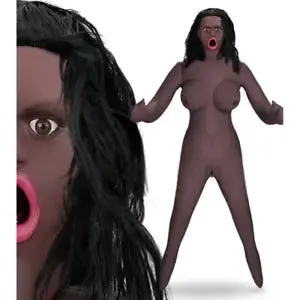 Lana deep throat black inflatable sex doll