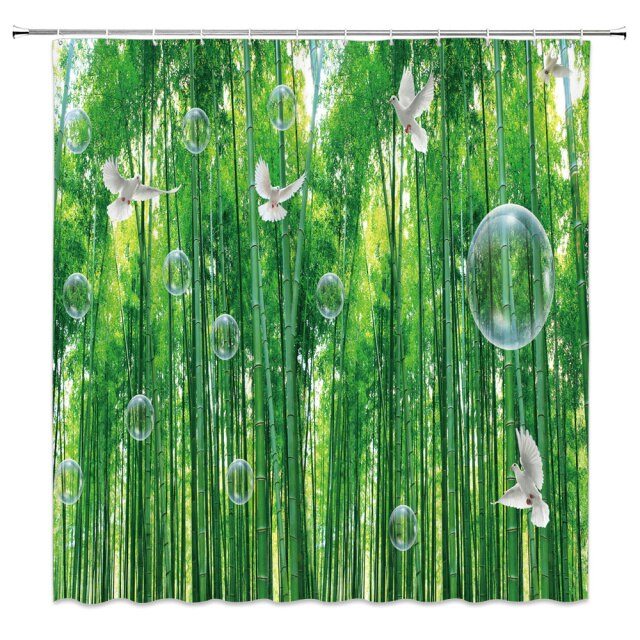 

Shower Curtain – Tropical Plants-180*180cm, 501 Original