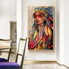 DIY Round Diamond Painting Aboriginal Women Rhinestone Home Decor Mosaic