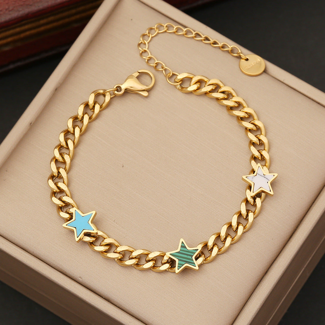 Women Fashion Heart Star Stainless Steel Electroplating Bracelets