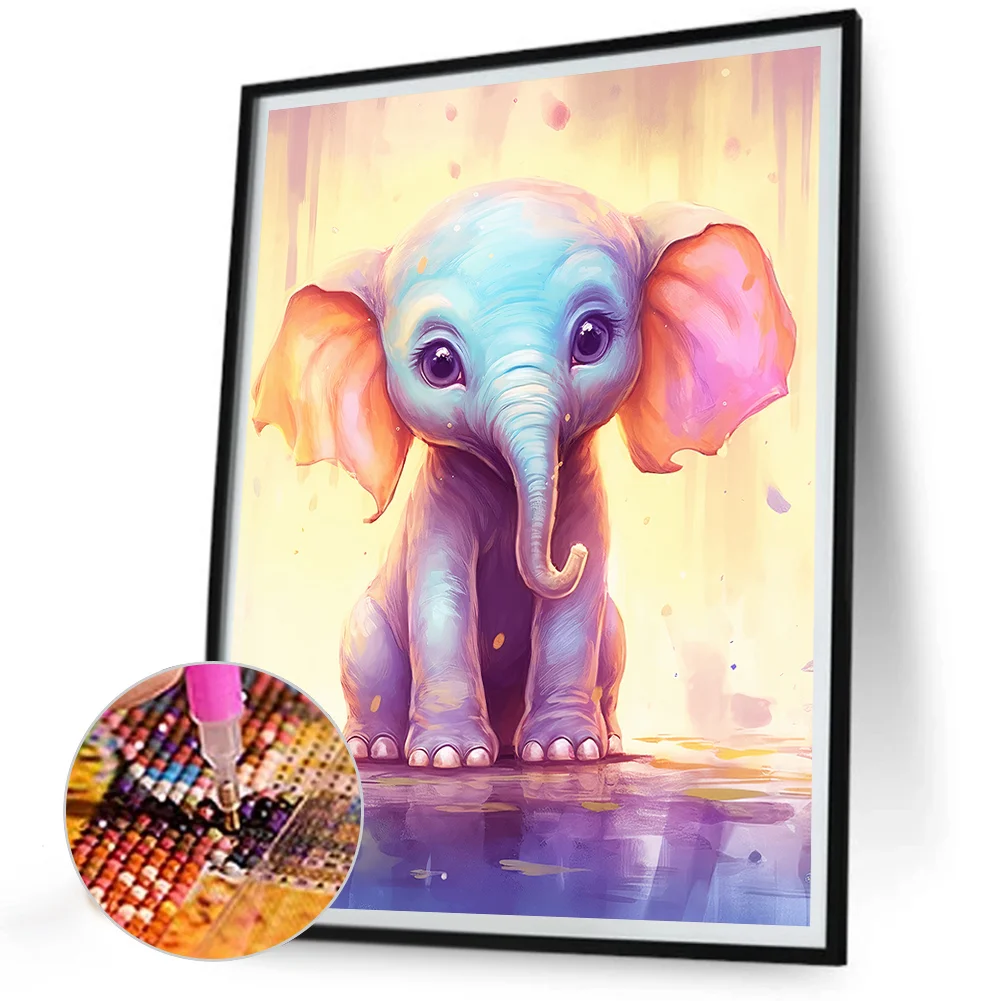 Diamond Painting - Full Round Drill - Elephant(Canvas|30*40cm)
