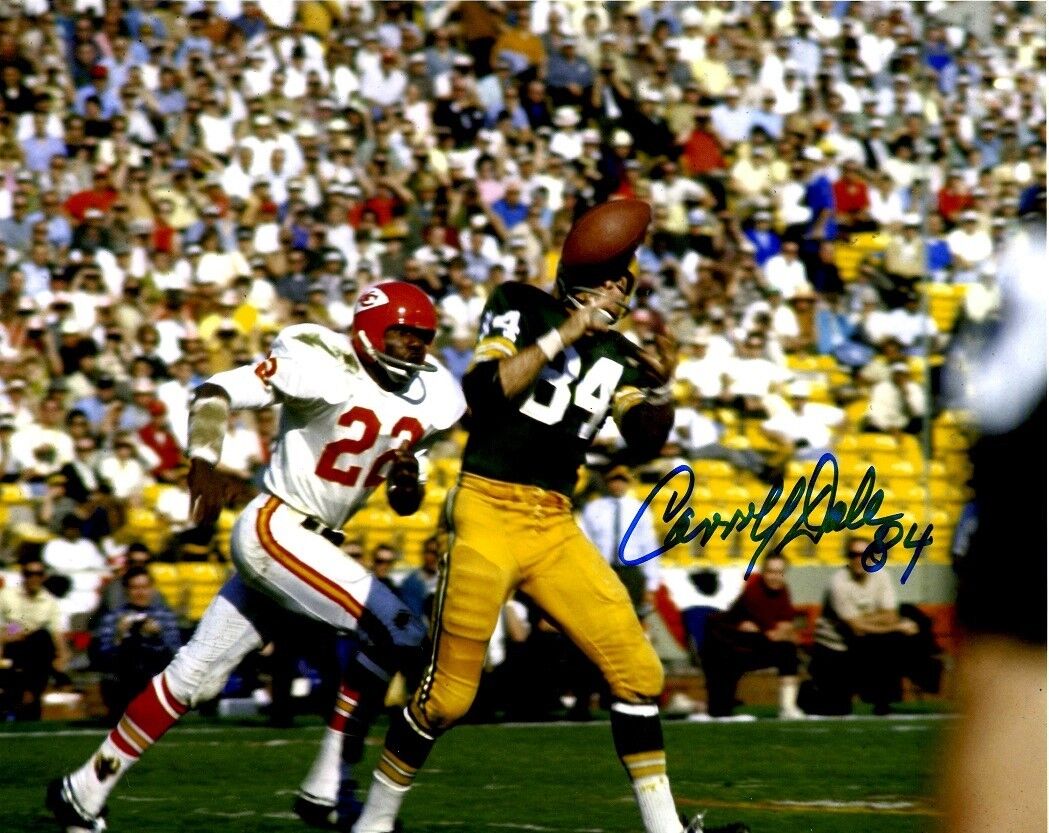 Autographed CARROLL DALE Green Bay Packers 8x10 Photo Poster painting w/COA