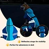 Large Dog Raincoat Adjustable Pet Water Proof Clothes Lightweight Rain Jacket Poncho Hoodies with Strip Reflective