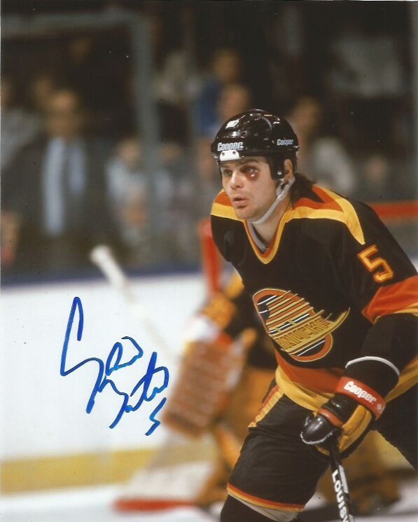 Vancouver Canucks Garth Butcher Signed Autographed 8x10 Photo Poster painting COA A