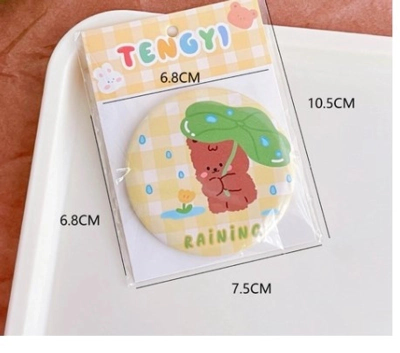 Cute Cartoon Plastic Glass Mirror 1 Piece