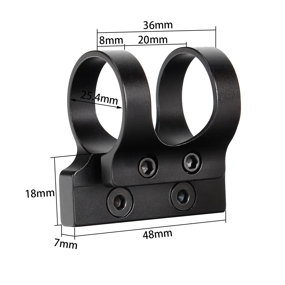 ohhunt® 1 in Offset Flashlight Torch Mount Fit Both M-lok & Keymod Rails 25.4mm Diameter Rings Barrel