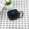 For  Powerbeats Fit BT Earphone Protective Cover with Bracket & Metal Carabiner Shockproof TPU Protective Sleeve Anti-Scratch Dustproof BT Earbuds Case for Outdoor Travel Camping