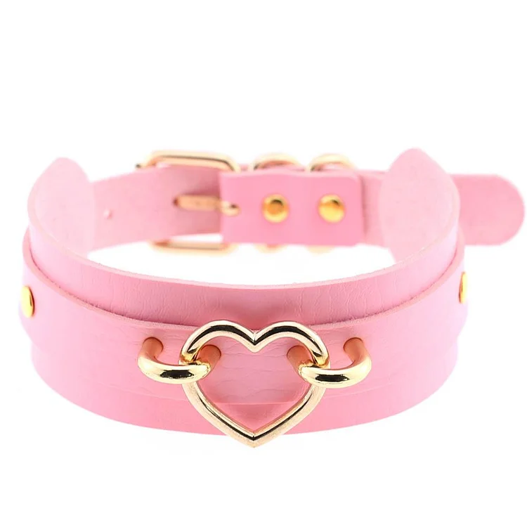 Peach Heart Collar