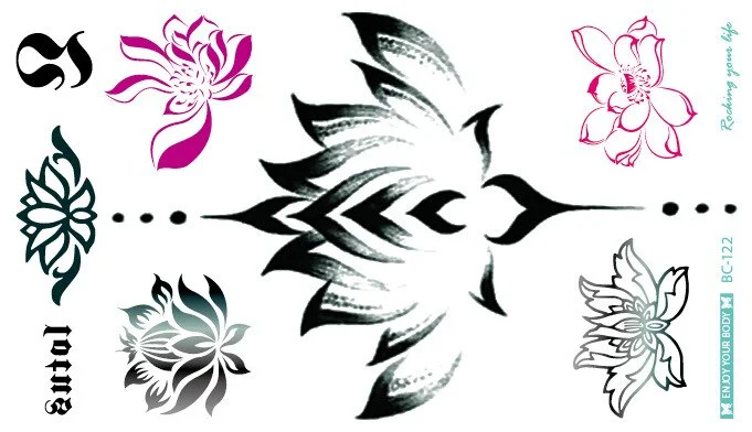 38 Kinds Adult Chest Back Tattoo Big Size Sexy Flowers Mandala Totem Waterproof Temporary Body Art Sticker tatouage temporaire