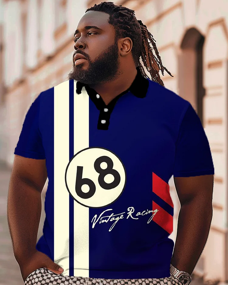 Personalized Digital Printed Oversized Men's Polo Shirt