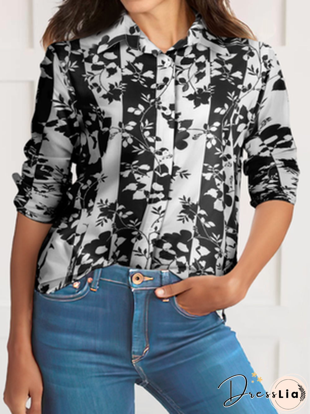 Tribal Long Sleeve Printed Blouse