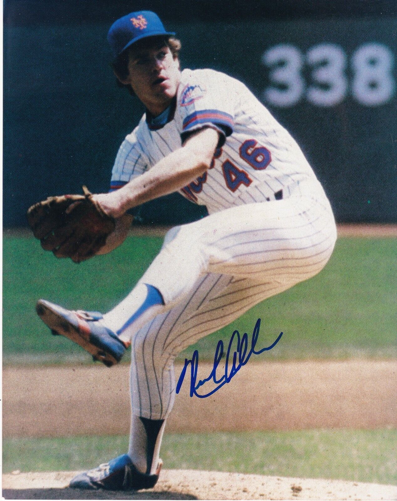 NEIL ALLEN NEW YORK METS ACTION SIGNED 8x10