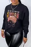 Sweet Solid Appliques Contrast O Neck Tops