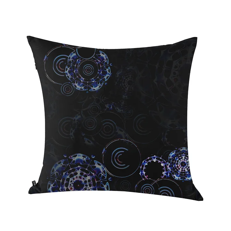 *LLND Print Pillow - 4 Recycled Water Bottles - Black