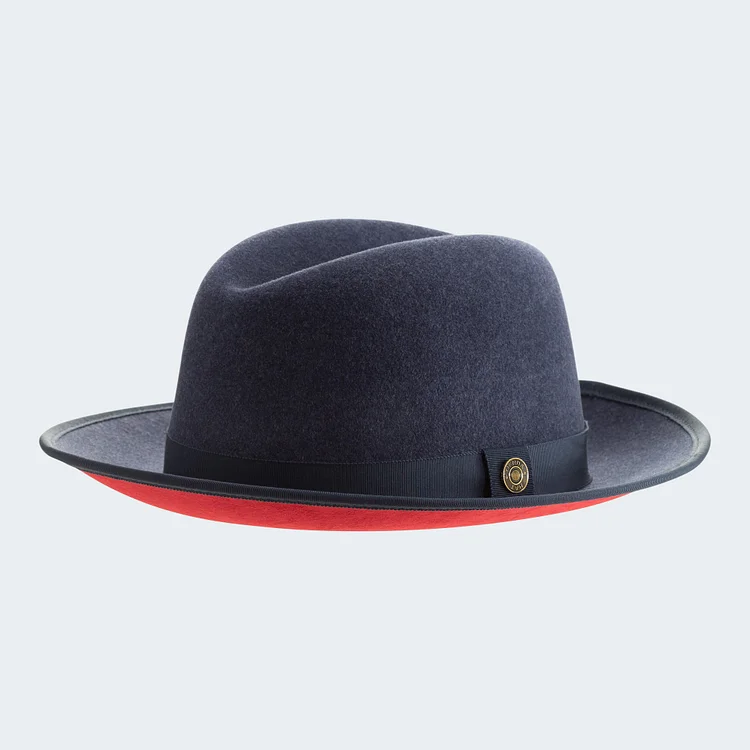 Classic Center-creased Fedora-King (Denim Blue)