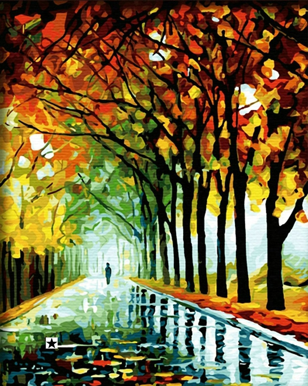 Landscape Street Paint By Numbers Kits UK For Adult HQD1407