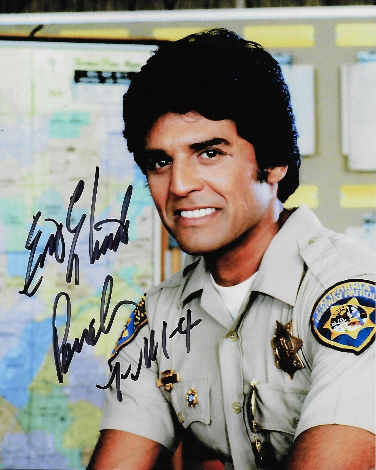 Erik Estrada Signed 8x10 Photo Poster painting - CHiPs TV SERIES - RARE!!! #18