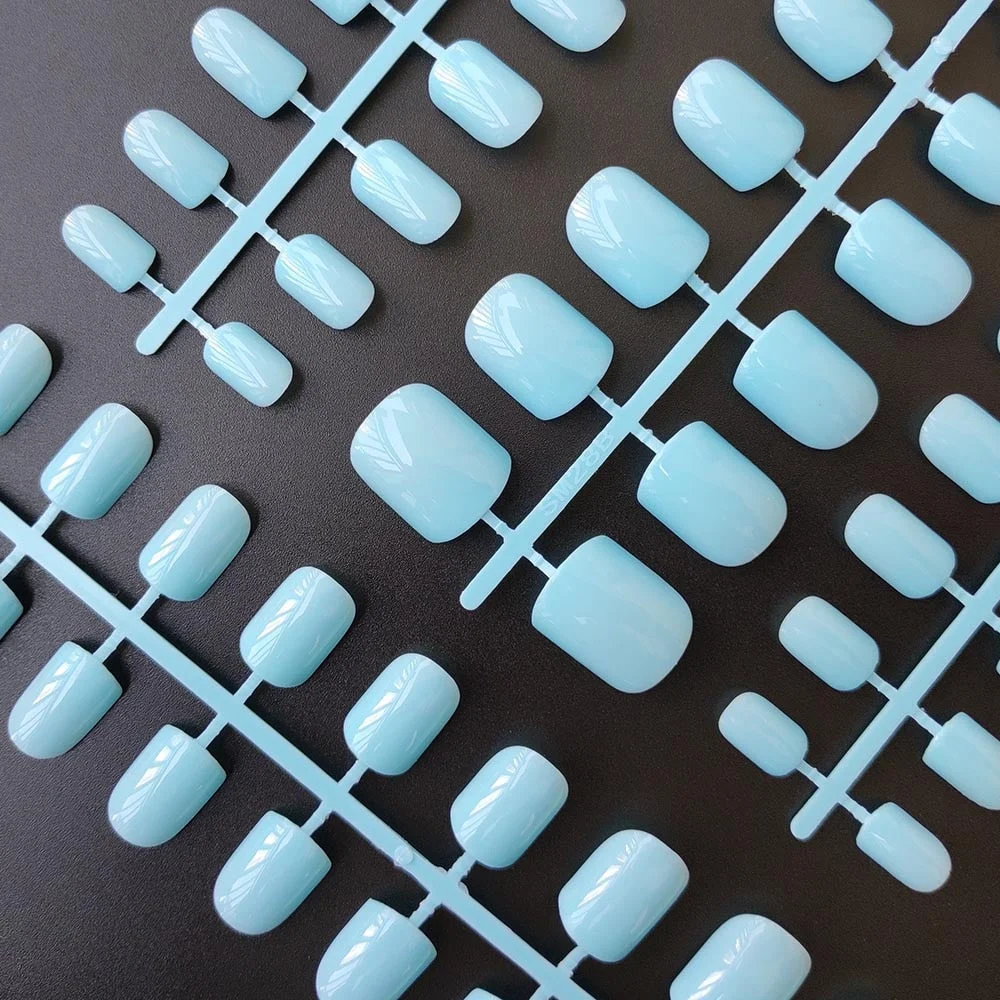 10 Sets Of Same Colors Square False Nail Tips 24 pcs Per Set 10 Sizes Press On Fake Nails DIY Manicure-Nail Inspo