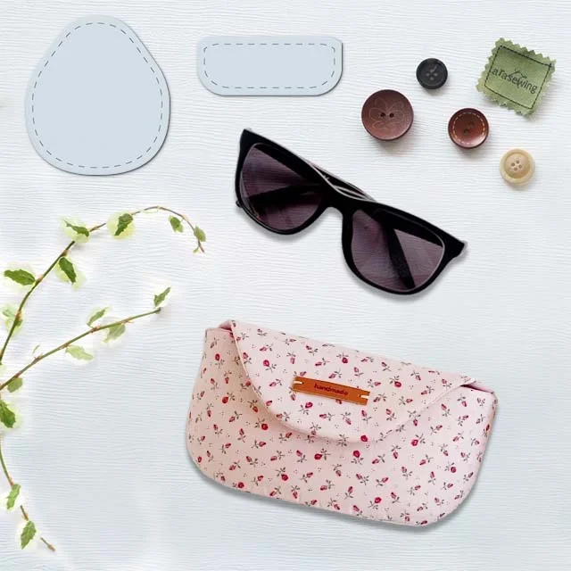 DIY Floral Glasses Case Templates(2 PCS)