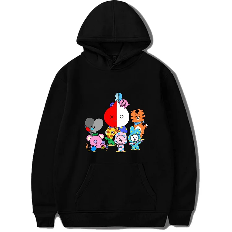 Bt21 best sale character hoodie