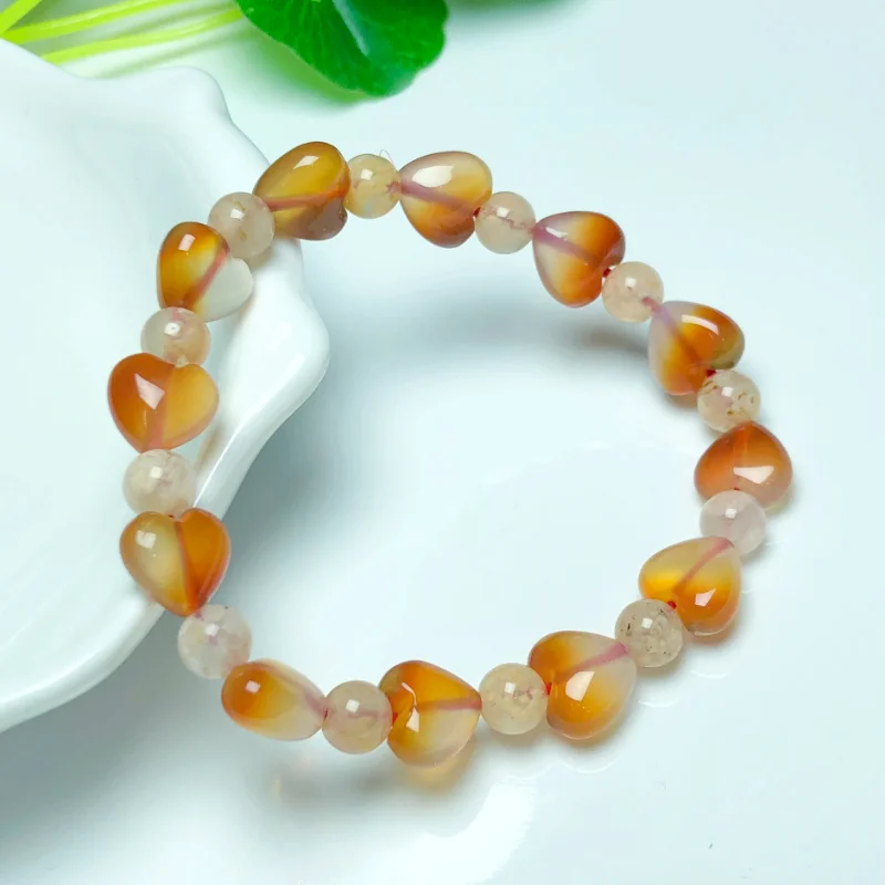 Heart Shaped Agate Bracelet