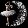 Daisy Flower Ballerina - Round Drill Diamond Painting - 40*40CM