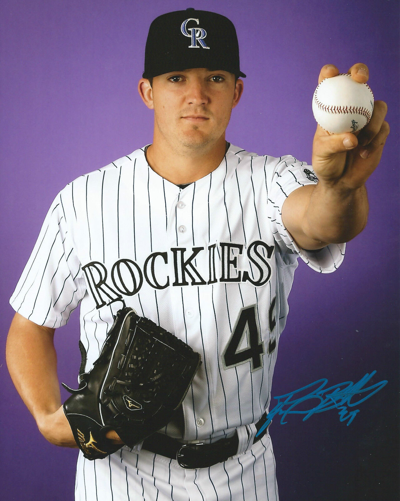 **GFA Colorado Rockies *REX BROTHERS* Signed 8x10 Photo Poster painting R3 COA**