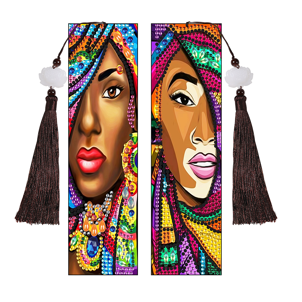 

2pcs Indian Woman - 5D DIY Craft Bookmark, 501 Original