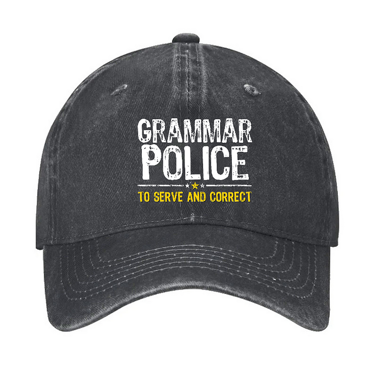 Grammar Police To Serve And Correct Funny Meme Hat