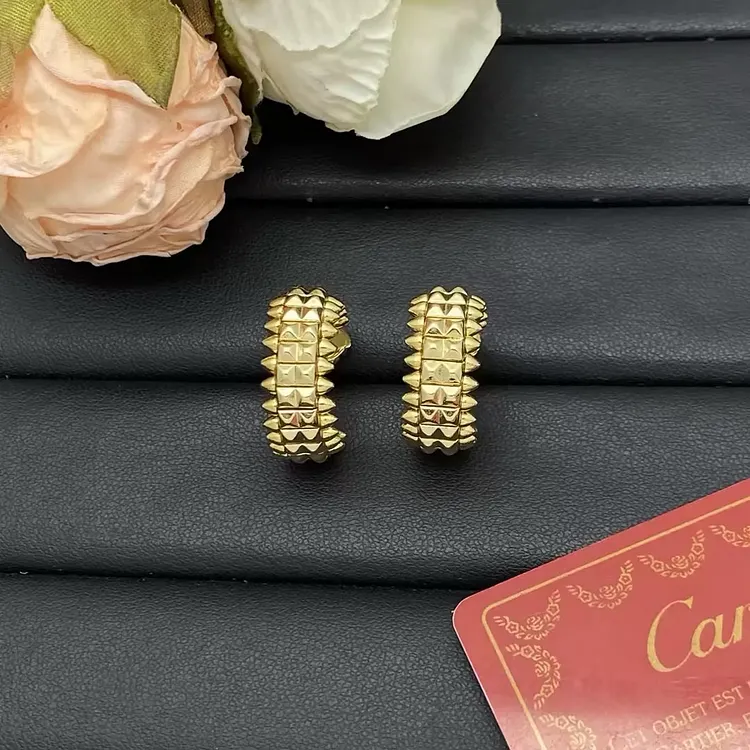 2026 Trends 925 Sterling Silver Earrings Woman Luxury Designer Rivet Bullet Earring Fashion Jewelry for Ladies Date Accessories
