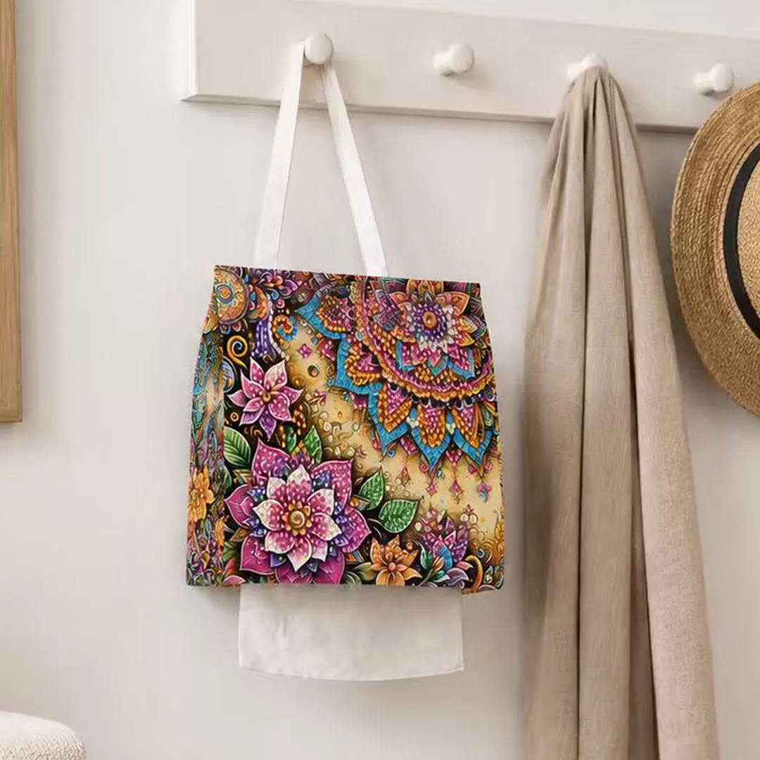 Diamond Tissue Organizer Exquisite Craftsmanship for Bathroom Bedroom Decor (Mandala)