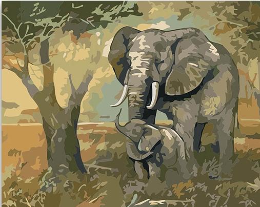 

Gentle Touch Elephant – Paint By Numbers - 40*50CM, 501 Original